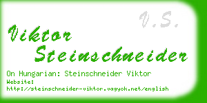 viktor steinschneider business card